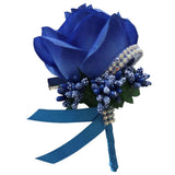 Max Stimulation Rose Flower Brooch Pin Wedding Corsage Pin Saphire