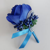 Max Stimulation Rose Flower Brooch Pin Wedding Corsage Pin Saphire