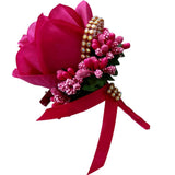 Max Stimulation Rose Flower Brooch Pin Wedding Corsage Pin Rose Red