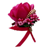 Max Stimulation Rose Flower Brooch Pin Wedding Corsage Pin Rose Red