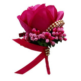 Max Stimulation Rose Flower Brooch Pin Wedding Corsage Pin Rose Red