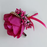 Max Stimulation Rose Flower Brooch Pin Wedding Corsage Pin Rose Red