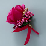 Max Stimulation Rose Flower Brooch Pin Wedding Corsage Pin Rose Red