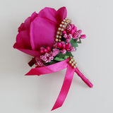 Max Stimulation Rose Flower Brooch Pin Wedding Corsage Pin Rose Red