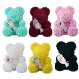 Max Soft and Cute Teddy Bear Toy Artificial Rose Flower Bear Toll White