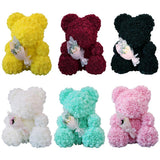Max Soft and Cute Teddy Bear Toy Artificial Rose Flower Bear Toll White
