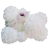 Max Soft and Cute Teddy Bear Toy Artificial Rose Flower Bear Toll White
