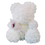 Max Soft and Cute Teddy Bear Toy Artificial Rose Flower Bear Toll White