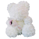 Max Soft and Cute Teddy Bear Toy Artificial Rose Flower Bear Toll White
