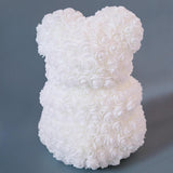 Max Soft and Cute Teddy Bear Toy Artificial Rose Flower Bear Toll White