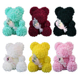 Max Soft and Cute Teddy Bear Toy Artificial Rose Flower Bear Toll White