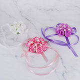 Max Wrist Corsage Bridal Stretchy Bracelet Wedding Prom Hand Flower  White
