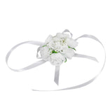 Max Wrist Corsage Bridal Stretchy Bracelet Wedding Prom Hand Flower  White