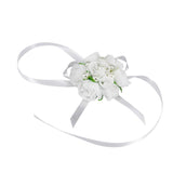 Max Wrist Corsage Bridal Stretchy Bracelet Wedding Prom Hand Flower  White