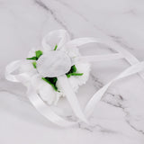 Max Wrist Corsage Bridal Stretchy Bracelet Wedding Prom Hand Flower  White