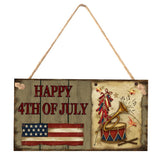 Max Wooden Sign Wall Hanging Plaque Independence Day Party Decor HAPPY 4TH OF JULY
