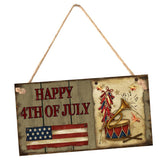 Max Wooden Sign Wall Hanging Plaque Independence Day Party Decor HAPPY 4TH OF JULY