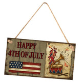 Max Wooden Sign Wall Hanging Plaque Independence Day Party Decor HAPPY 4TH OF JULY