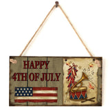 Max Wooden Sign Wall Hanging Plaque Independence Day Party Decor HAPPY 4TH OF JULY