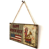 Max Wooden Sign Wall Hanging Plaque Independence Day Party Decor HAPPY 4TH OF JULY