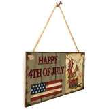 Max Wooden Sign Wall Hanging Plaque Independence Day Party Decor HAPPY 4TH OF JULY
