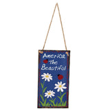 Max Wooden Rectangle Hanging Wall Door Decorative Plaque Sign with Rope Style 2