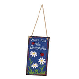 Max Wooden Rectangle Hanging Wall Door Decorative Plaque Sign with Rope Style 2