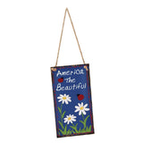 Max Wooden Rectangle Hanging Wall Door Decorative Plaque Sign with Rope Style 2