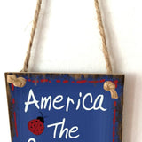 Max Wooden Rectangle Hanging Wall Door Decorative Plaque Sign with Rope Style 2