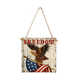 Max Square Hanging Wood Plaque Sign America Independence Day Party Decor Style 4
