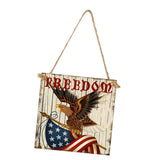 Max Square Hanging Wood Plaque Sign America Independence Day Party Decor Style 4