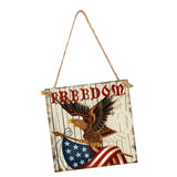 Max Square Hanging Wood Plaque Sign America Independence Day Party Decor Style 4