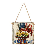 Max Square Hanging Wood Plaque Sign America Independence Day Party Decor Style 3