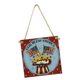 Max Square Hanging Wood Plaque Sign America Independence Day Party Decor Style 2