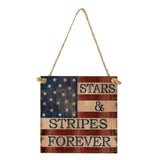 Max Square Wood Hanging Plaque Sign America Independence Day Party Decor Style 2