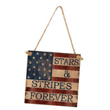 Max Square Wood Hanging Plaque Sign America Independence Day Party Decor Style 2
