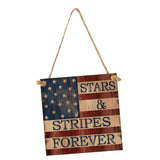 Max Square Wood Hanging Plaque Sign America Independence Day Party Decor Style 2
