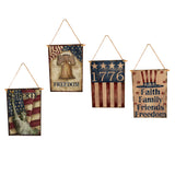 Max DIY Wood Hanging Lettered Board Plaque Wall Decor Sign America Flag Style 4
