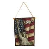 Max DIY Wood Hanging Lettered Board Plaque Wall Decor Sign America Flag Style 4