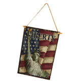 Max DIY Wood Hanging Lettered Board Plaque Wall Decor Sign America Flag Style 4