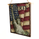 Max DIY Wood Hanging Lettered Board Plaque Wall Decor Sign America Flag Style 4