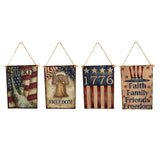 Max DIY Wood Hanging Lettered Board Plaque Wall Decor Sign America Flag Style 4