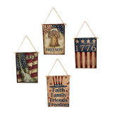 Max DIY Wood Hanging Lettered Board Plaque Wall Decor Sign America Flag Style 4