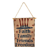 Max DIY Wood Hanging Lettered Board Plaque Wall Decor Sign America Flag Style 1