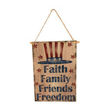 Max DIY Wood Hanging Lettered Board Plaque Wall Decor Sign America Flag Style 1