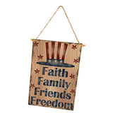 Max DIY Wood Hanging Lettered Board Plaque Wall Decor Sign America Flag Style 1