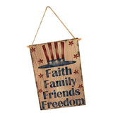 Max DIY Wood Hanging Lettered Board Plaque Wall Decor Sign America Flag Style 1