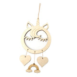 Max Wood Plaque MDF Dreamcatcher Mobile Dream Catcher Unicorn+4xCord Unicorn 1
