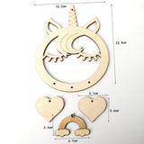 Max Wood Plaque MDF Dreamcatcher Mobile Dream Catcher Unicorn+4xCord Unicorn 1