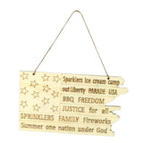 Max Wooden Hanging Wooden Board Plaque American Flag Signs for Home Decor+Rope